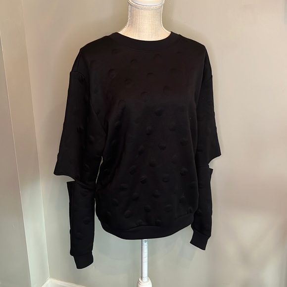 JOY LAB RAISED DOT SWEATSHIRT - Picture 1 of 7